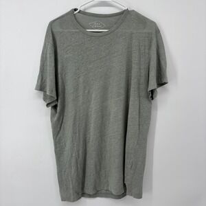 Alex Crane Mens Sun Tee Linen Crew Neck Short Sleeve T Shirt Medium Green